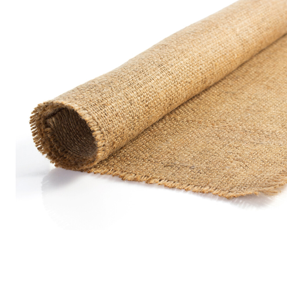 (1.37m x 15m) Yuzet Hessian Fabric Cloth Garden Frost Protection Builders Woven Natural Jute