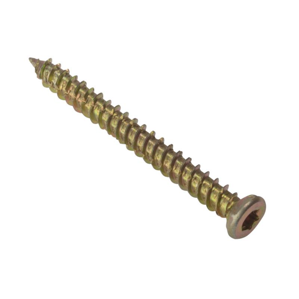 ForgeFix FORCFS72YN Concrete Frame Screw ZYP 7.5 x 72mm Box 100 |