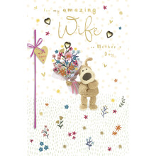 Boofle Amazing Wife Love Blooms Golden Cute Mother's Day Greeting Card