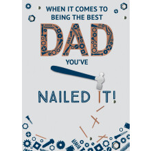 Dad You've Nailed It Day Dad! Father's Day Contemporary Greeting Card