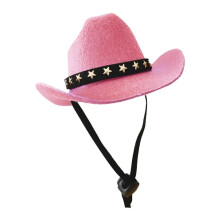 (Pink) One Piece Pet Cat Star Cowboy Hat Pet Supplies Adjustable Cat Costume Top Hat Headwear Pet Hat Cat Hat Pet Sun Hat Cat
