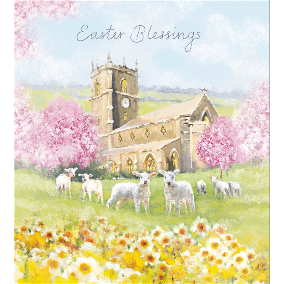 Pack Of 5 Easter Blessings Heavenly Blooms Traditional Pack Of Greeting Cards