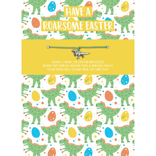 Roarsome Easter Bracelet Dino-Mite Eggs Easter Card & Gift Greeting Card 1