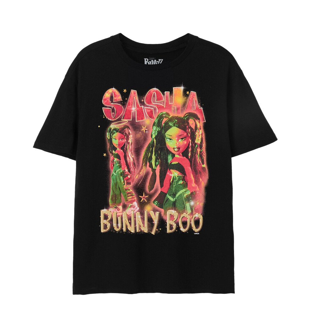 (XXL, Black) Bratz Womens/Ladies Sasha Short-Sleeved T-Shirt