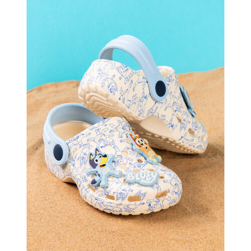 Bluey (11 UK Child) Bluey Clogs (Boys Grey) 1