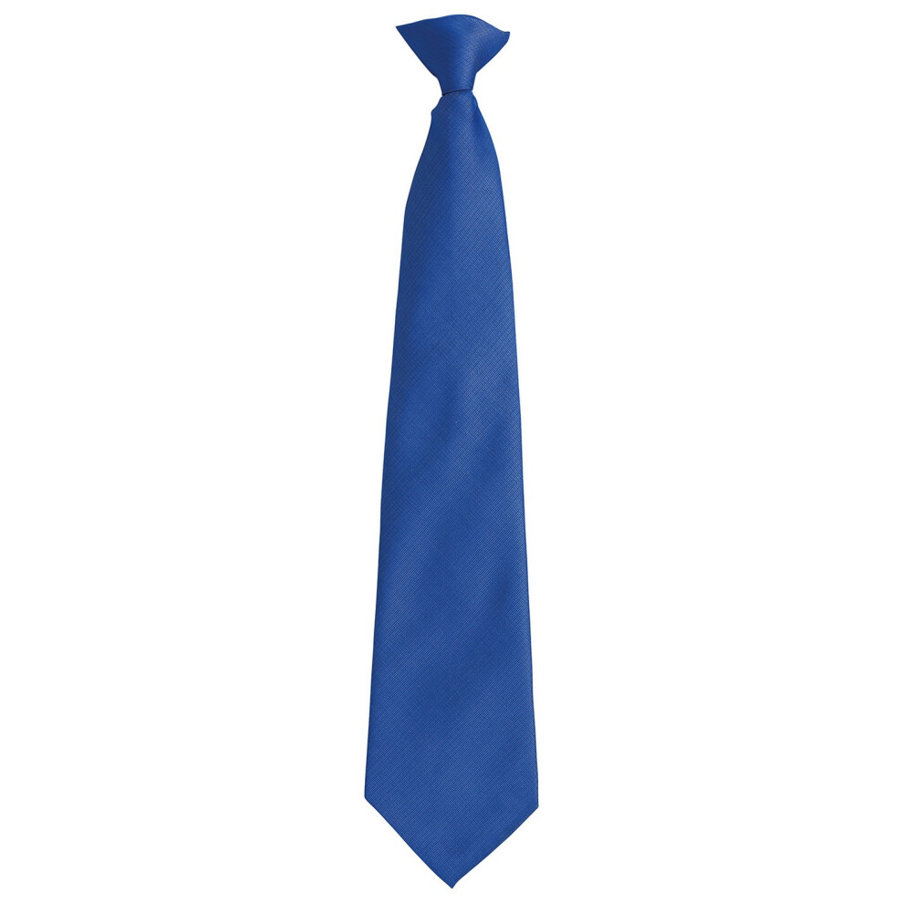 (One Size, Royal Blue) Premier Unisex Adult Colours Fashion Plain Clip-On Tie