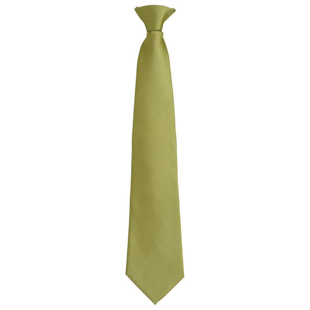 (One Size, Grass Green) Premier Unisex Adult Colours Fashion Plain Clip-On Tie