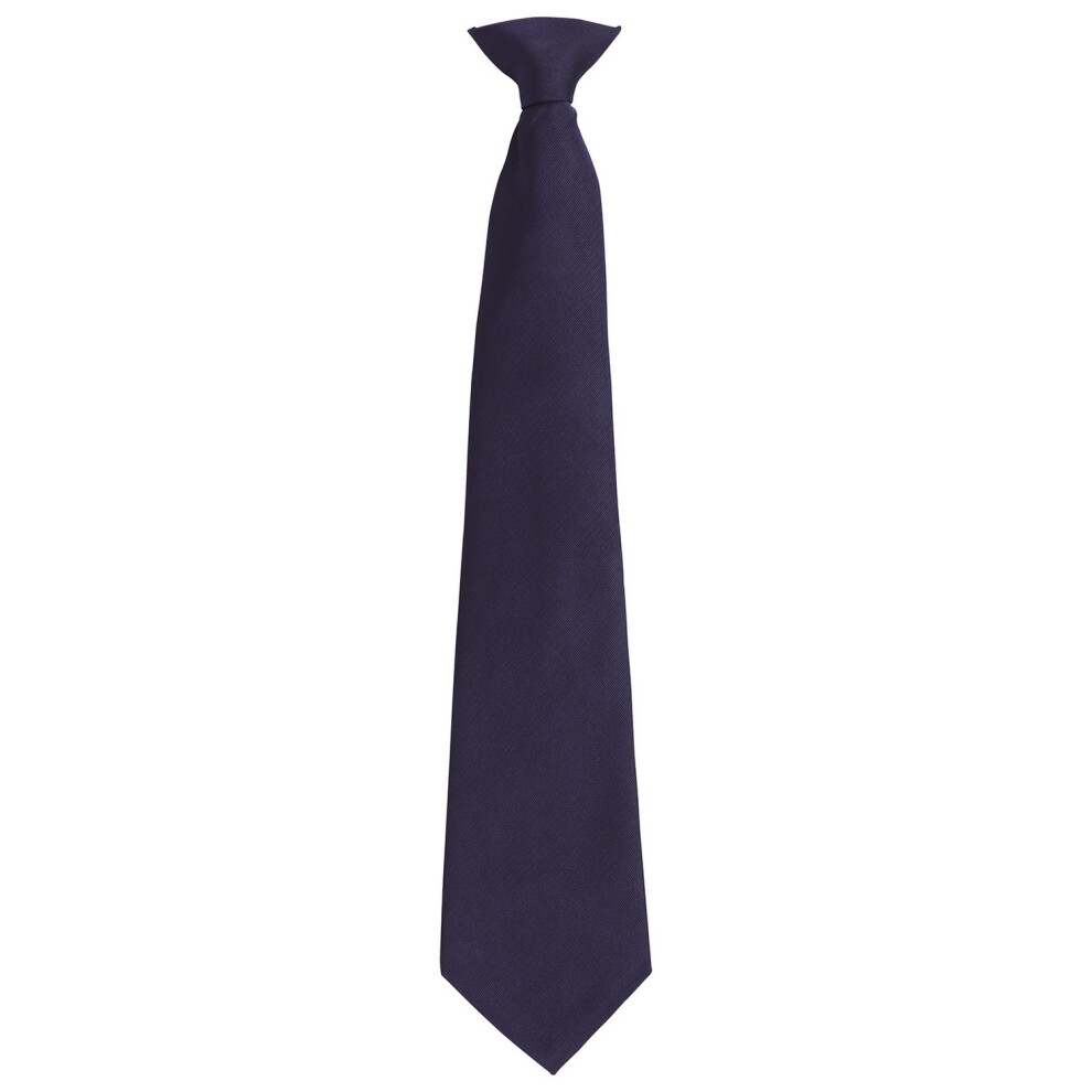 Premier Men's Blue (One Navy) Unisex Adult Colours Fashion Plain Clip-On Tie 18In