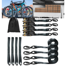 Ratchet Tie Down Straps 4 Pack 4.8m Securing Straps 800kg Break Strength with Metal Hook