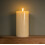 9cm x 18cm Cream Wax Melted Pool Effect Candle with Timer Function and Warm White LED 4