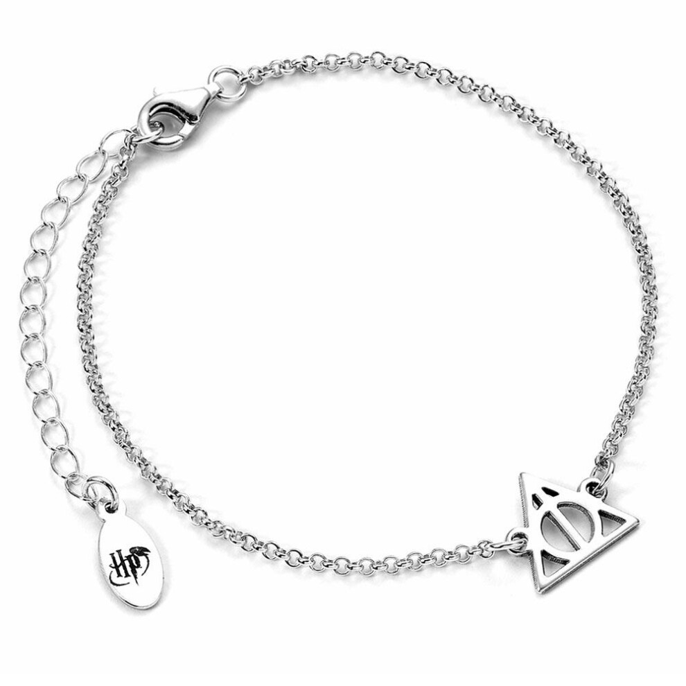 Harry Potter Women's Silver Sterling Deathly Hallows Charm Bracelet