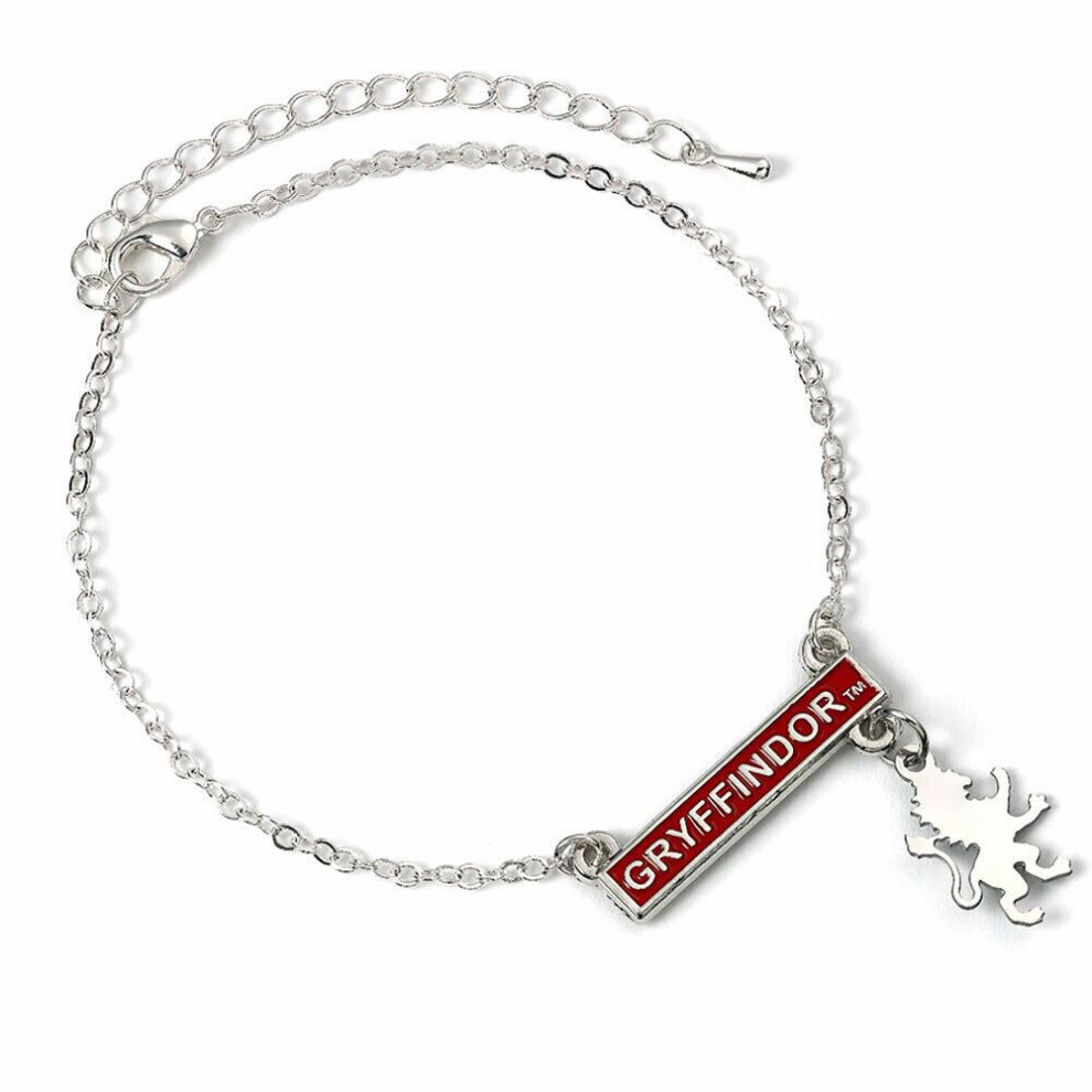 Harry Potter Silver Plated Gryffindor Bar Bracelet