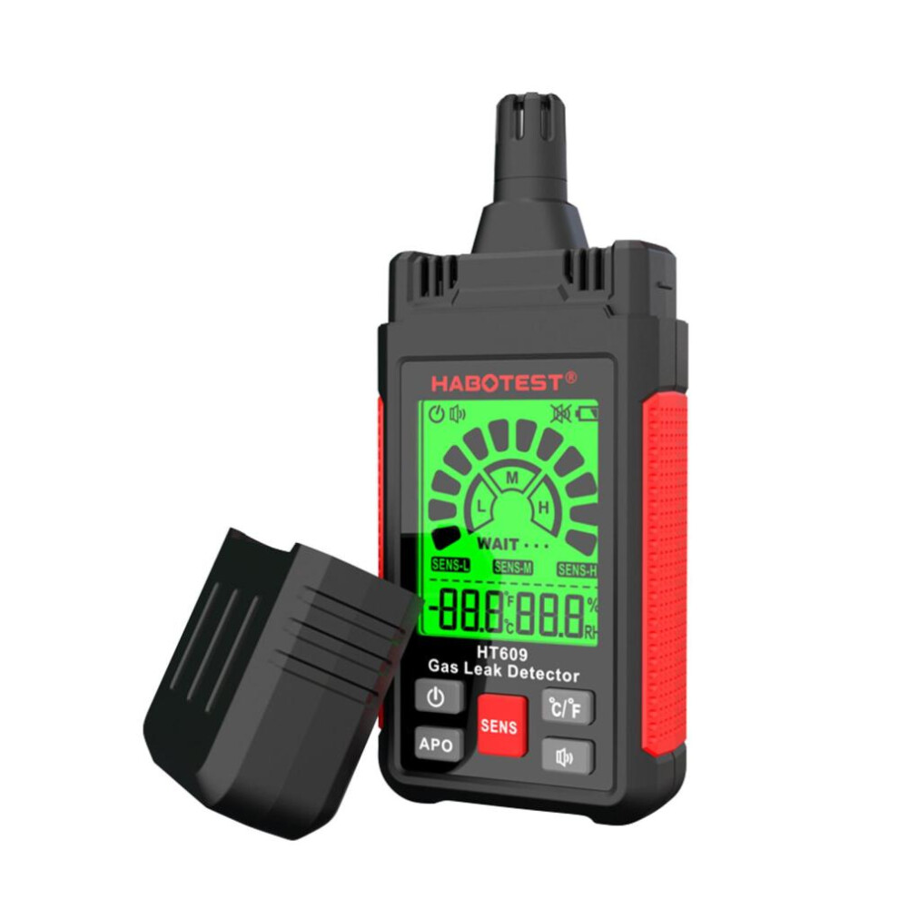 HABOTEST HT609 Gas Leak Detector Combustible Gas Detector with LCD Display Audible and Visual Alarm