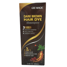 Gee Magic Dark Brown Hair Dye Shampoo 500 ml