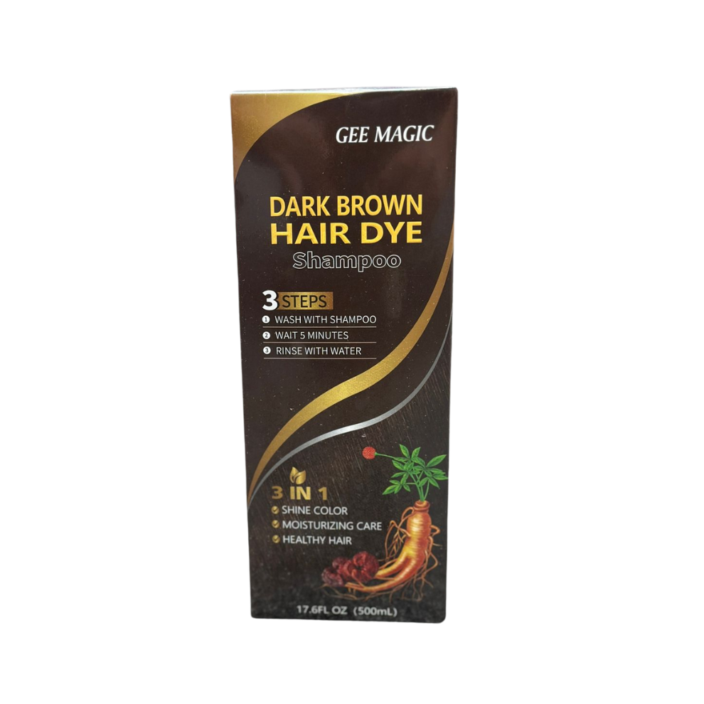 Gee Magic Brown Dark Hair Dye Shampoo 500 Ml