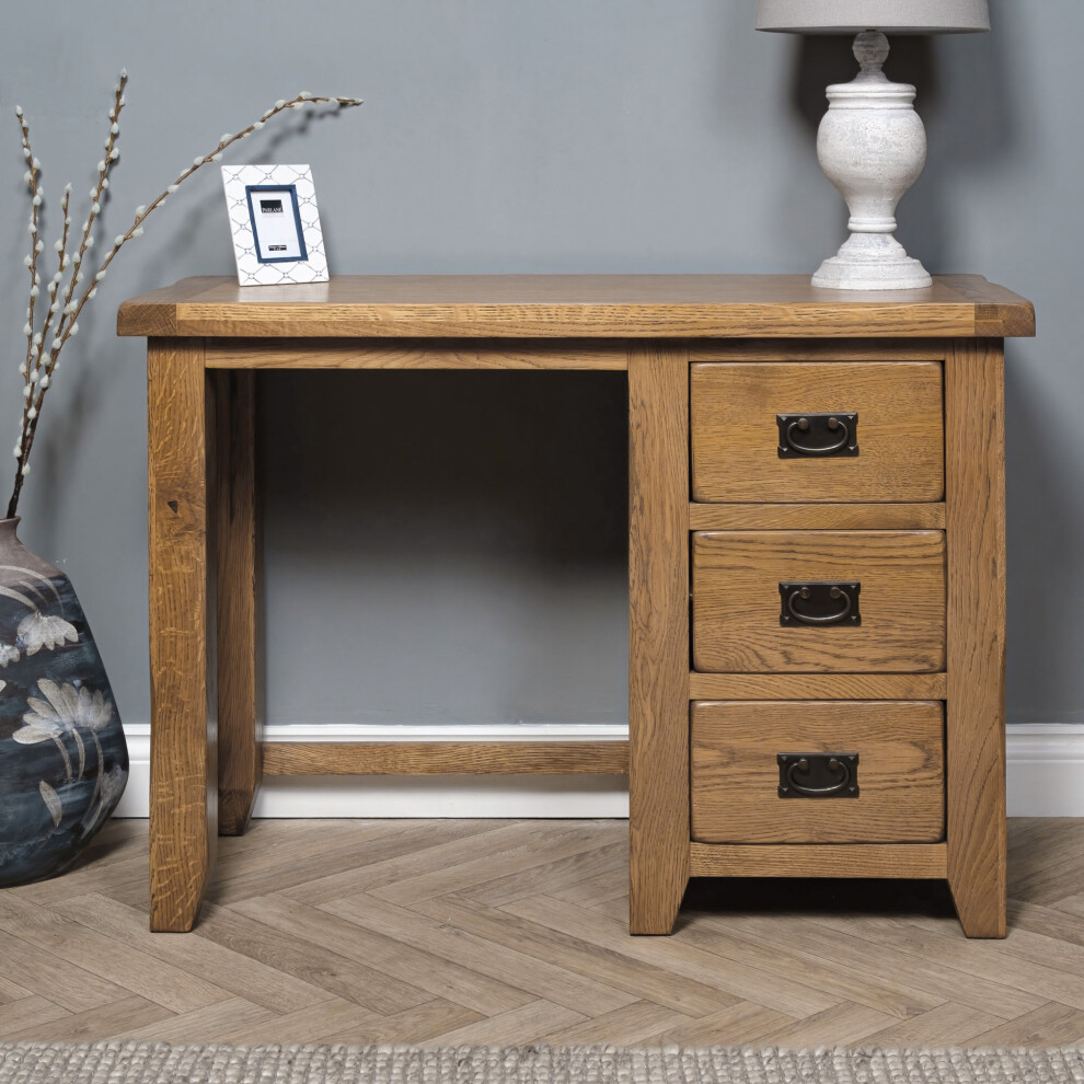 Elm Home and Garden Dressing table Quality Oak finished  rustic stain