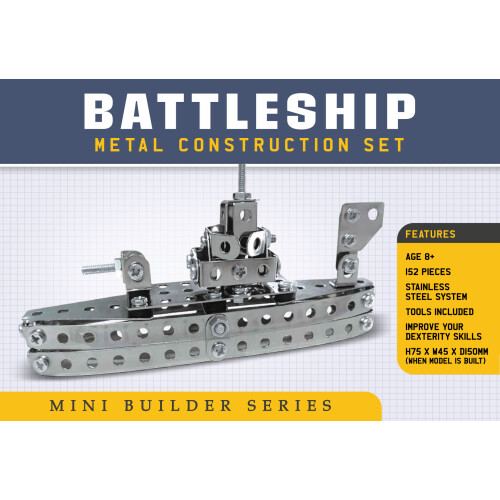 Mini Builder Series Battleship Metal Construction Set 2