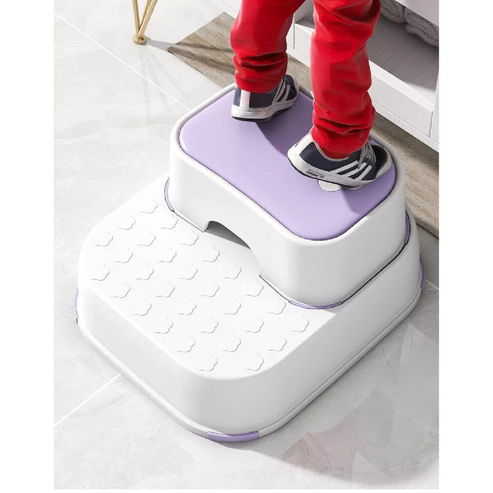 (Purple) Kids Non-Slip Step Stool Toilet Training Seeat Purple Homion