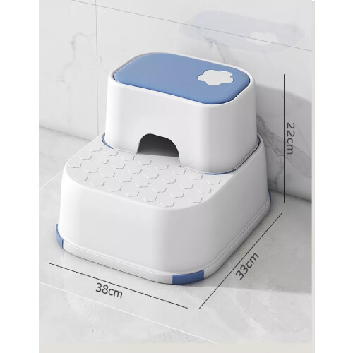 (BLUE) Kids Non-Slip Step Stool Toilet Training seeat 2