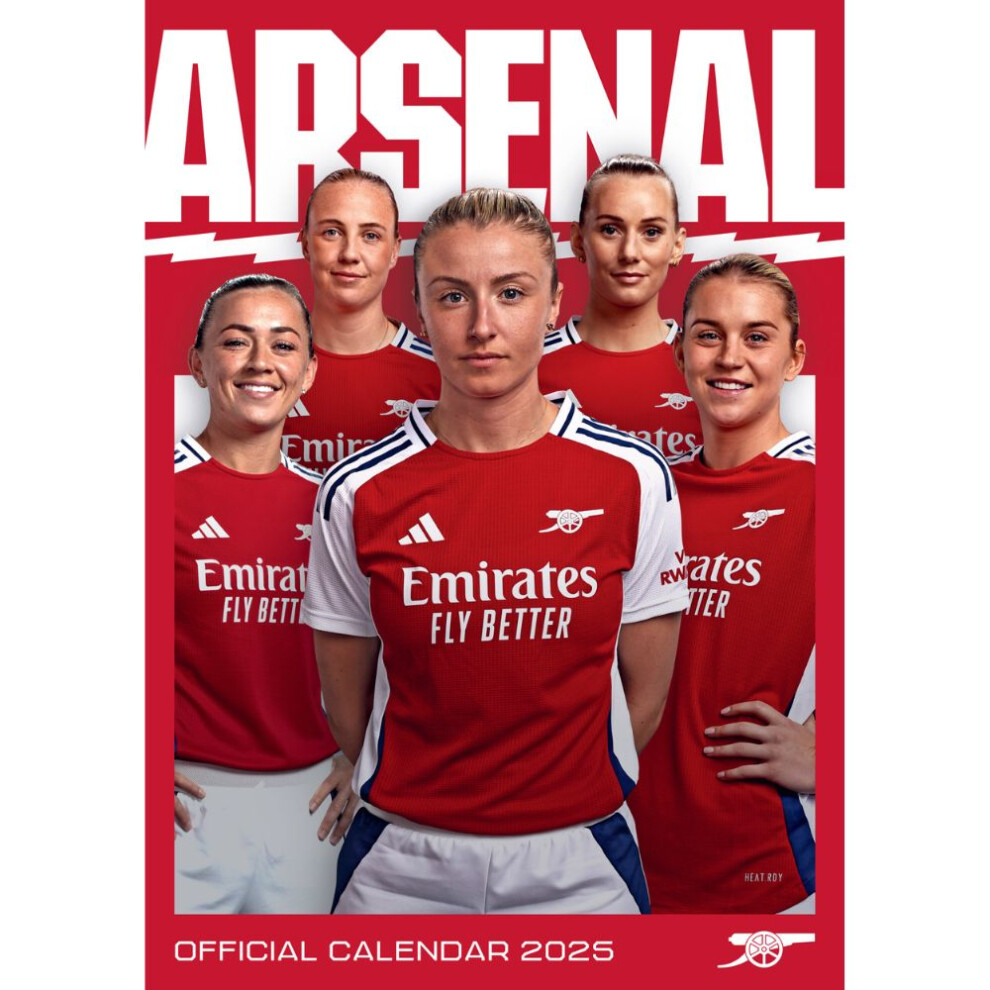 2025 Calendar Arsenal Women's FC A3 Calendar Official Product