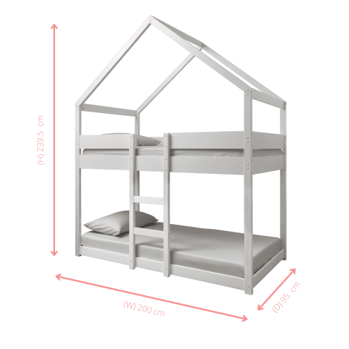 Noa and Nani Sofie Bunk Bed House Cabin in White 2