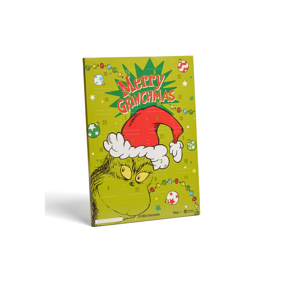 The Grinch Advent Calendar 24 Milk Chocolates Suitable For Vegetarians