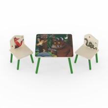 Gruffalo Table and 2 Chairs, Green, Cream, 2 to 6 yrs