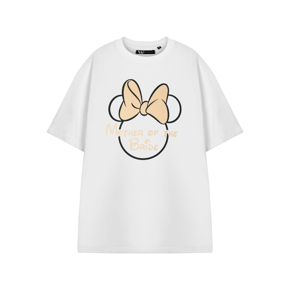 (X-Large) Disney Minnie Mouse Short Sleeved T-Shirt (Womens White)