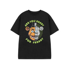 (11-12 Years) Five Nights At Freddy's T-Shirt For Boys | Childrens FNAF Top | Freddy Fazbear Character Shirt For Kids | Black tee |Video Gamer Clothing