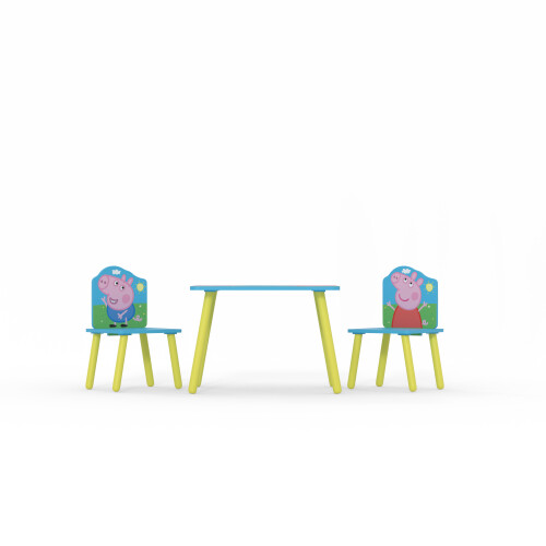 Peppa Pig Table and 2 Chairs, Yellow, Blue, 2 to 6 yrs 1