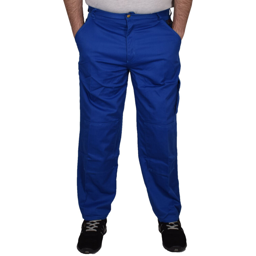 (Royal - TR33, 28W X 32L) Men CargoCombat Work Trouser HeavyDuty Safety Pant