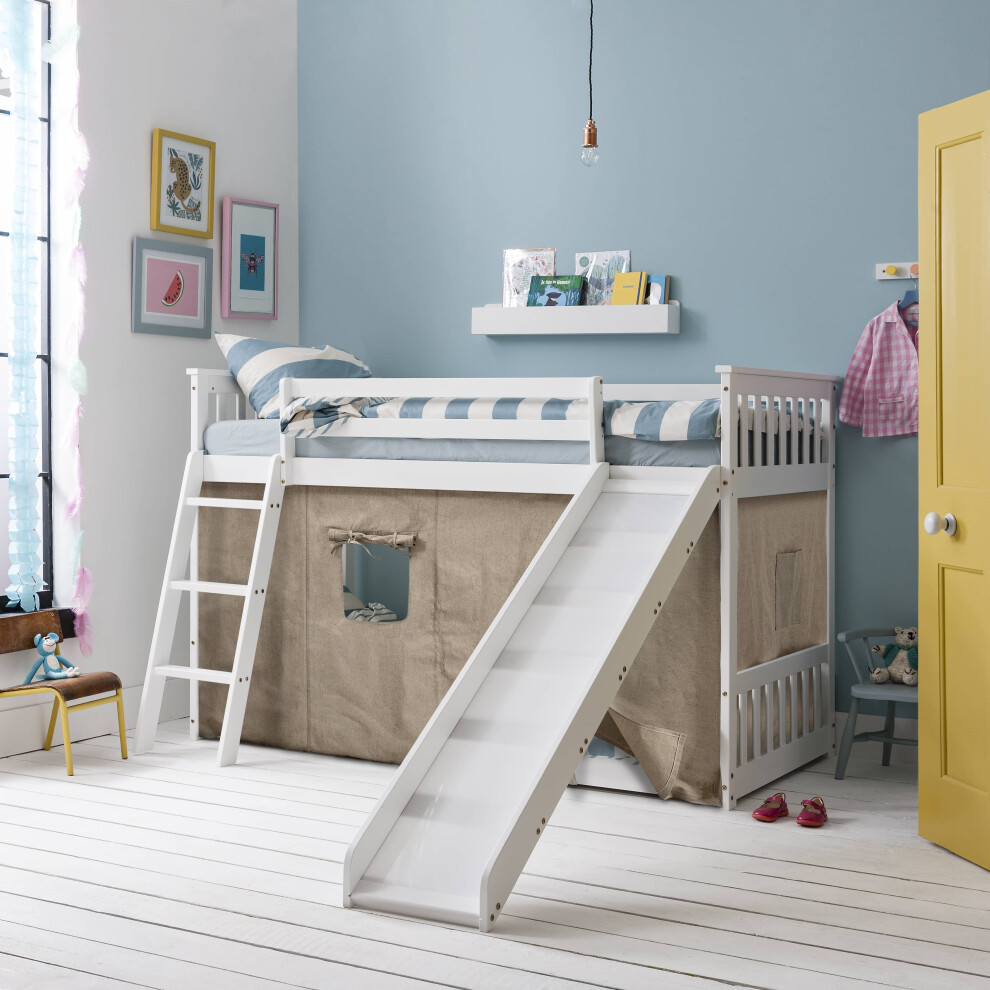 Canvas Playent for Tuva Low Bunk Bed with Bunk Slide in Natural