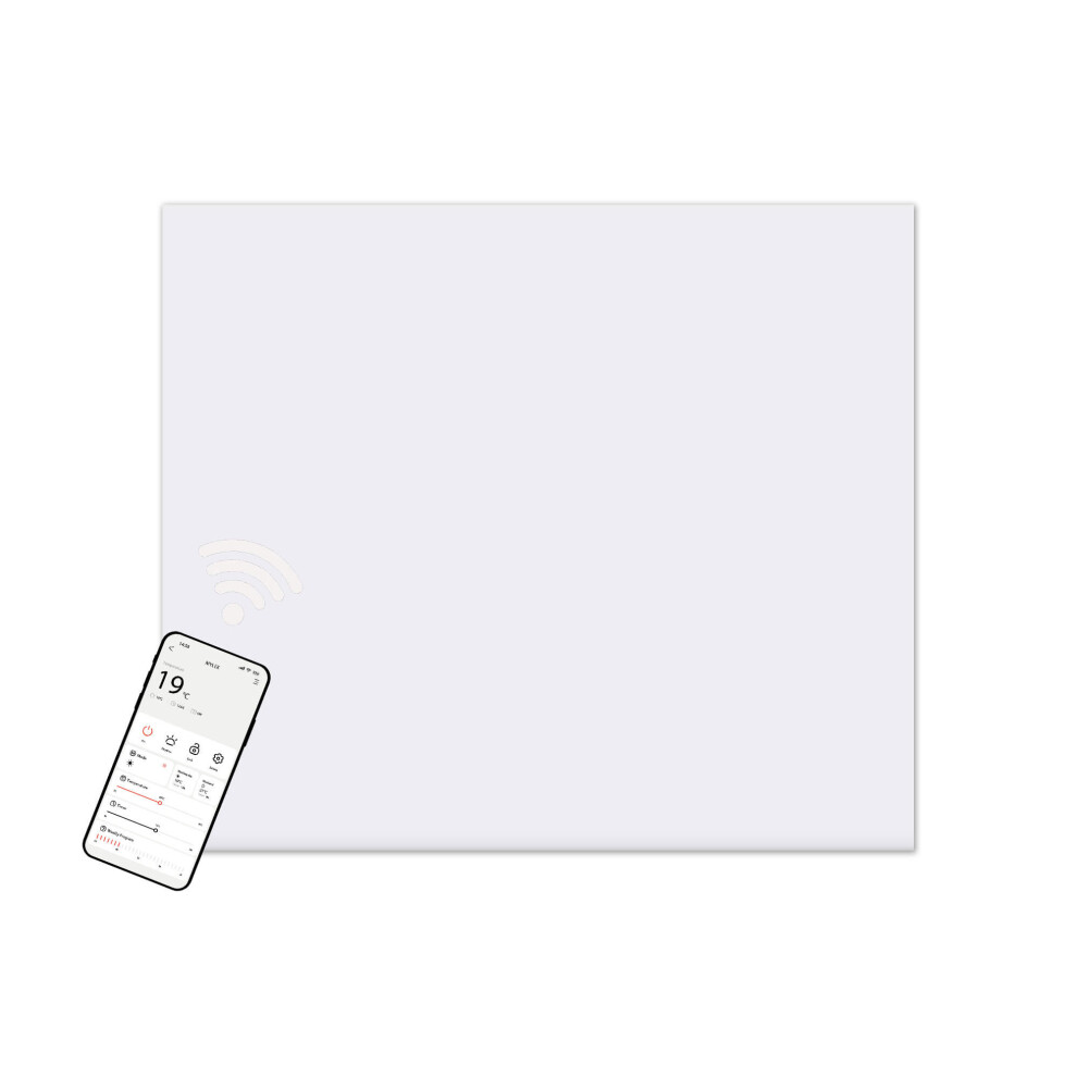 (1000w) MYLEK Ultra Slim WiFi Enabled Smart Heater White