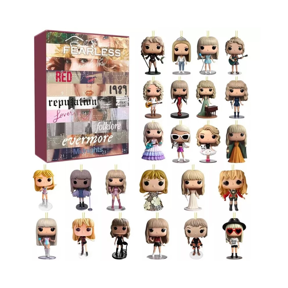 (D) Advent Calendar Christmas 24 Days Countdown Blind Box Taylor Swift Pendants