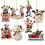 (Mickey-8pcs) 16pcs Mouse Pattern Holiday Ornaments, Princess Design Christmas Tree Decoration 1