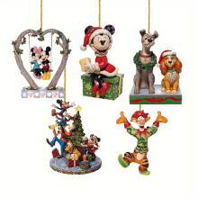 (Mickey-5pcs) 16pcs Mouse Pattern Holiday Ornaments, Princess Design Christmas Tree Decoration