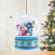 (F, 1pc) 1pc Cute Pink Stitch Acrylic Car Rearview Mirror Charm & Christmas Tree Ornament
