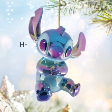 (H, 1pc) 1pc Cute Pink Stitch Acrylic Car Rearview Mirror Charm & Christmas Tree Ornament