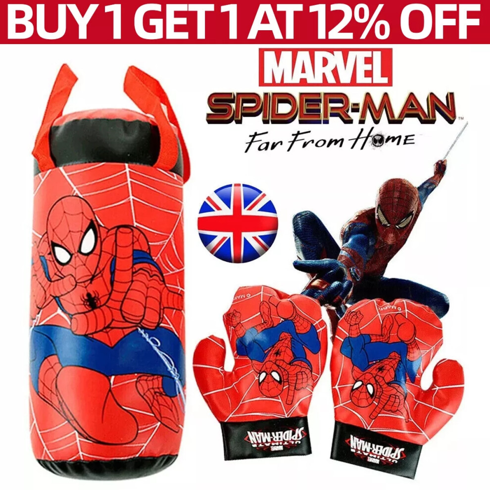 Children's Boxing Set with Inflatable Punching Bag Kid-Sized Gloves Pad Game