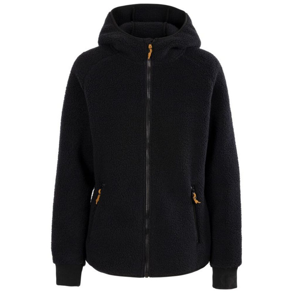 (XS, Black) Trespass Womens/Ladies Reel Leather Fleece Jacket