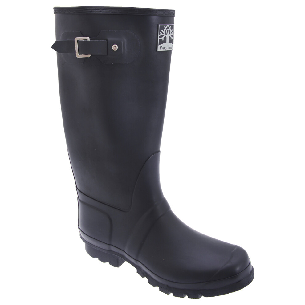 (13 UK, Navy Blue) Woodland Unisex Quality Strap Wide Fit Wellington Boots-image-OPC-P55HWXY-NEW