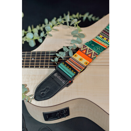 Chord Chord Fully Adjustable Aztec Print Design Guitar Strap 2