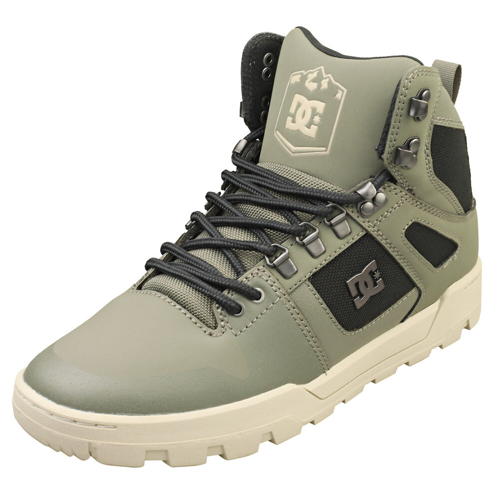 (8) DC Shoes Pure High-top Wr Mens Fashion Boots in Green Black