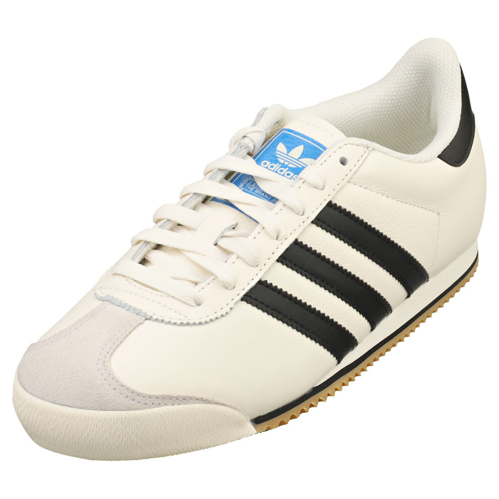 (3.5) adidas K 74 Mens Casual Trainers in White Black