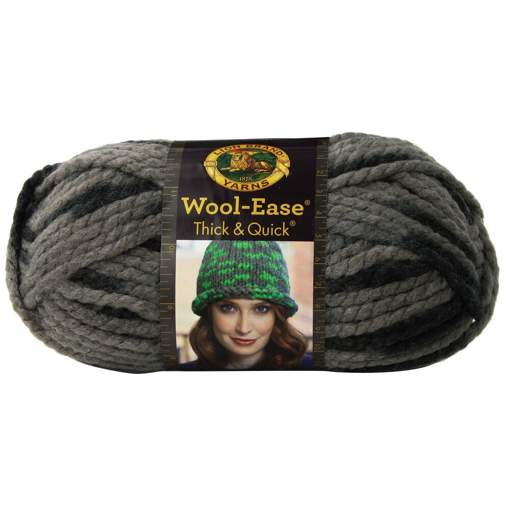 Lion 640-519 Wool-Ease Thick & Quick Yarn , 97 Meters, Raven