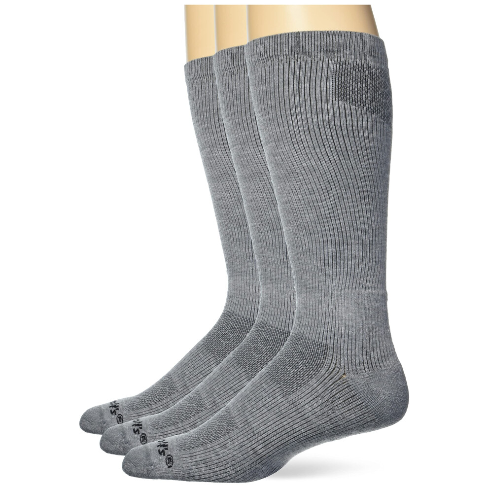 Dr. Scholls Mens Athletic & Work compression Over the calf Sock, gray, 13-15 US