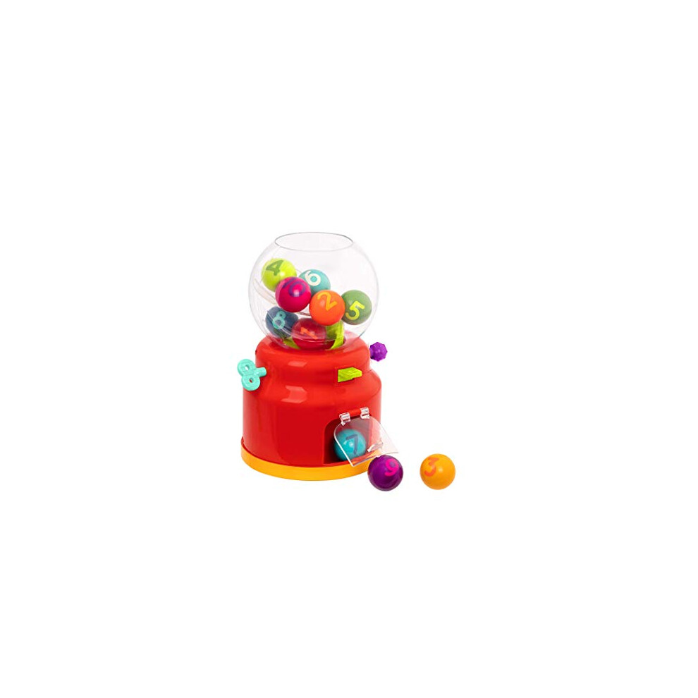 Battat - Bubble Dispenser For Kids - Mini Vending Machine Toy - 10 Colorful Number Balls - Numbers & Colors Gumball Machine - Toddlers - 12 Months +