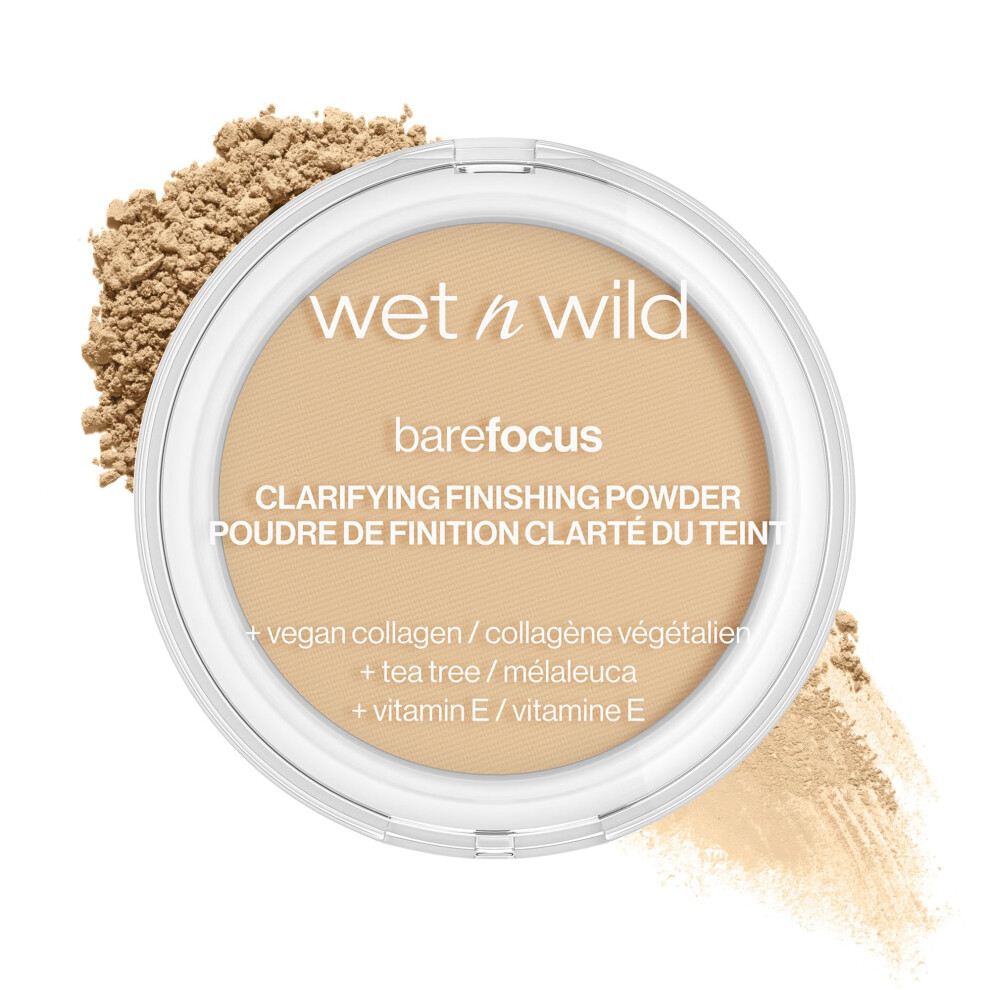 Wet n Wild Bare Focus Clarifying Finishing Powder  Matte  Pressed Setting Powder Light-Medium