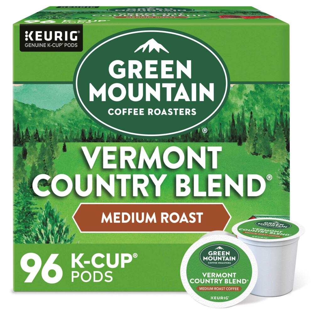 green Mountain coffee Roasters Vermont country Blend, Single-Serve Keurig K-cup Pods, Medium Roast coffee,24 count (Pack of 4)