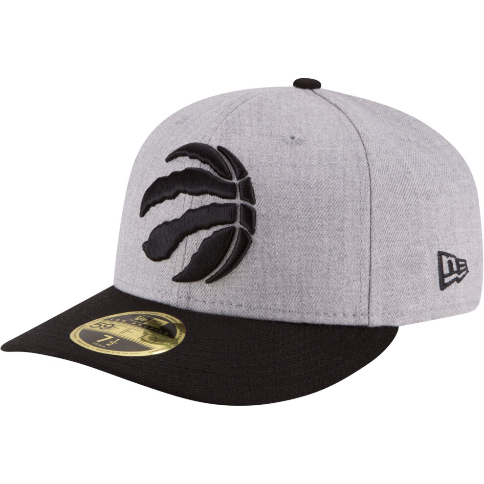 NBA Toronto Raptors Men's Low Profile 59FIFTY Fitted Cap, 7.375, Heather Gray